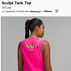 Lululemon Sculpt Tank Top
